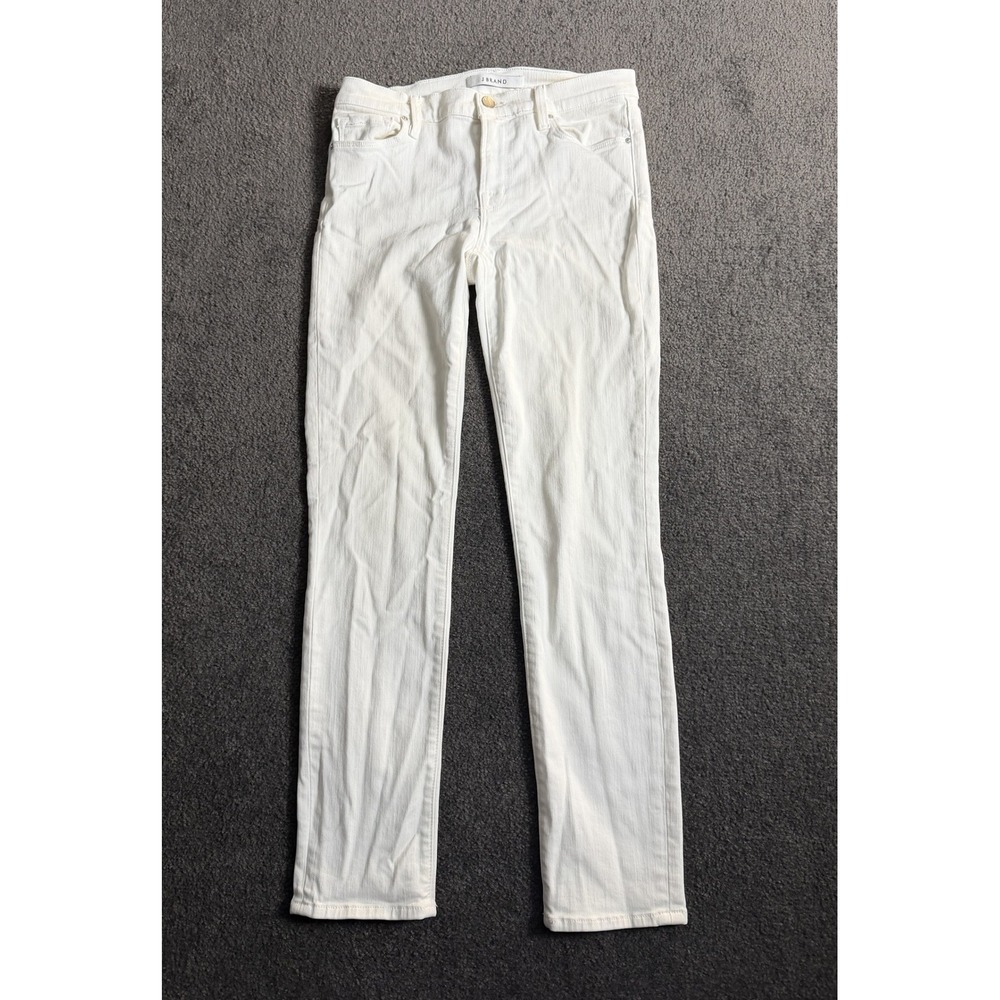 J Brand Skinny Leg Jeans Blanc White Mid Rise 811C028 Size 27 Made in USA